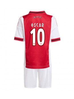 Billige Ajax Oscar Gloukh #10 Hjemmedraktsett Barn 2025-26 Kortermet (+ Korte bukser)